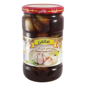 ترشی سیرگل پاستوریزه ممتاز  صالحی - 650 گرم مجموعه 12 عددی
