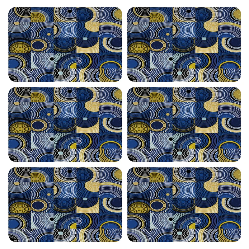 زیربشقابی طرح آبرنگی کد 9126 بسته 6 عددی 