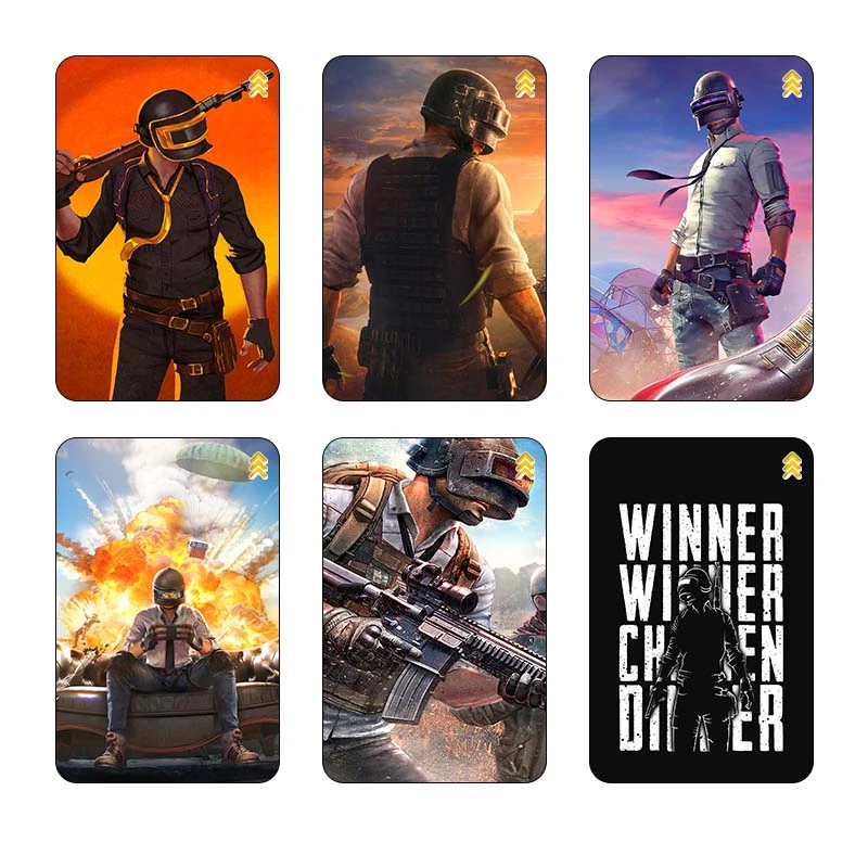 استيکر کارت کارنيکا طرح پابجی PUBG کد 21684 مجموعه 6 عددی