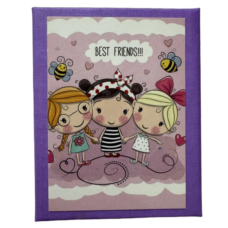 آینه جیبی مدل کتابی طرح بهترین دوستان کد girbefrie134