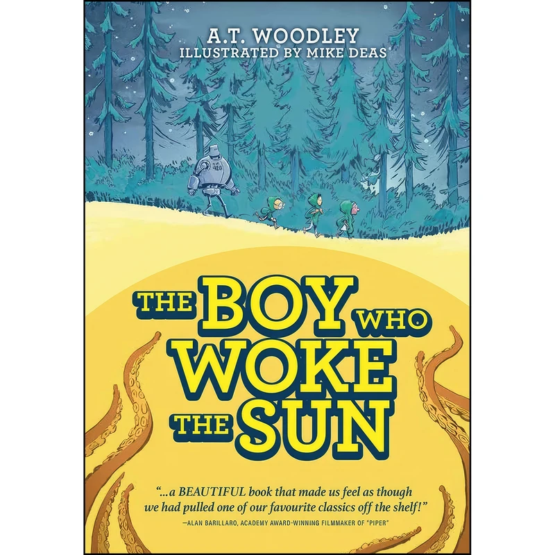 کتاب The Boy Who Woke the Sun اثر A. T. Woodley,Mike Deas انتشارات Red Deer Press