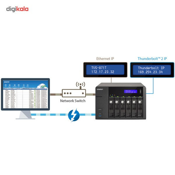 ذخیره ساز تحت شبکه کیونپ مدل TVS-671-PT-4G بدون هارددیسک
