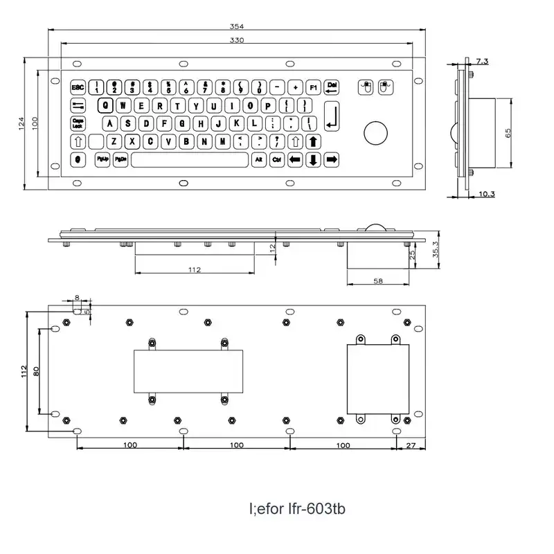 کیبورد لفور مدل lfr-tb603