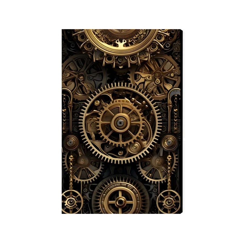 تابلو شاسی عرش مدل فانتزی طرح چرخ دنده کد As4748