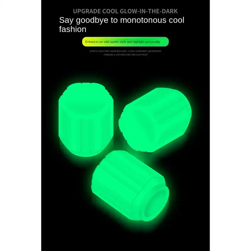 سر والف لاستیک خودرو مدل POLYGONAL-GREEN بسته 4 عددی