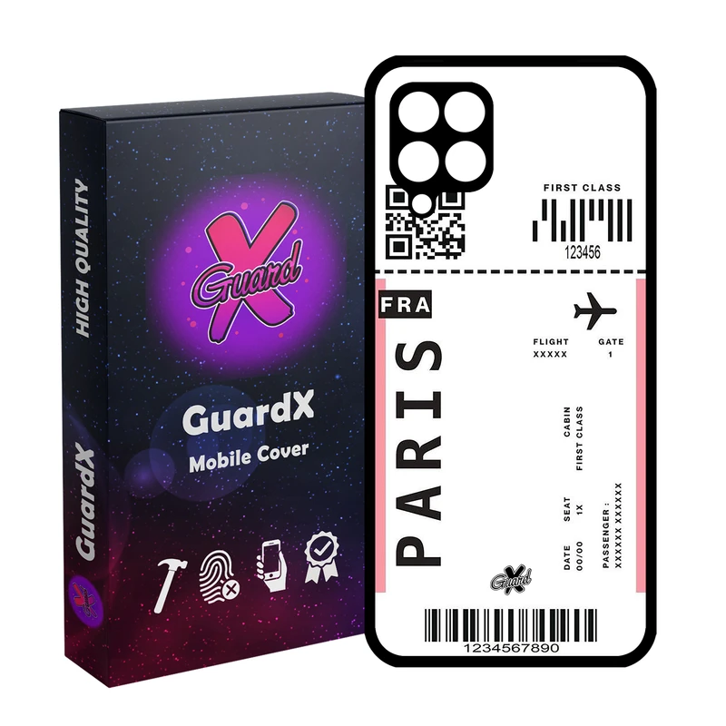 کاور گارد ایکس طرح پاریس مدل Glass10526 مناسب برای گوشی موبایل سامسونگ Galaxy A22 4G