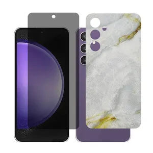 Glass Together model Privacy Screen Protector Suitable for Samsung Galaxy S23 FE Mobile Phone with Back cover sticker