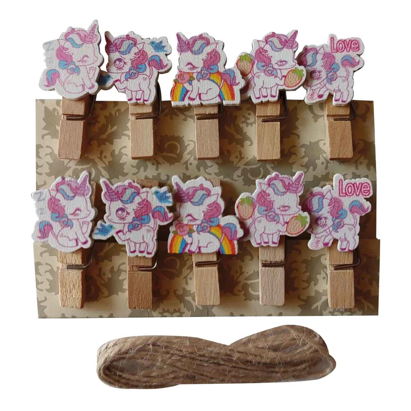 گیره عکس مدل اسب تک شاخ کد G2 مجموعه 10 عددی