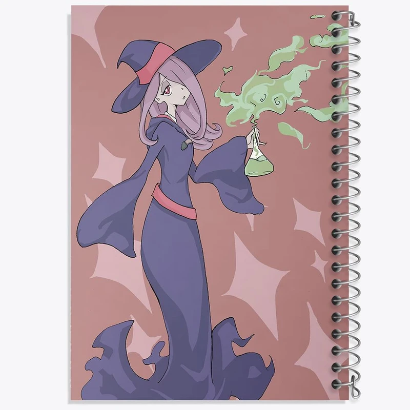 دفتر شطرنجی 50 برگ خندالو طرح سوسی انیمه جادوگران کوچک Little Witch Academia کد 22851