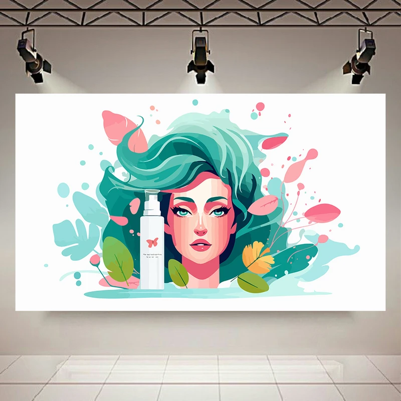 پوستر طرح مخمل آرایشگاه زنانه مدل چهره کد AR303418