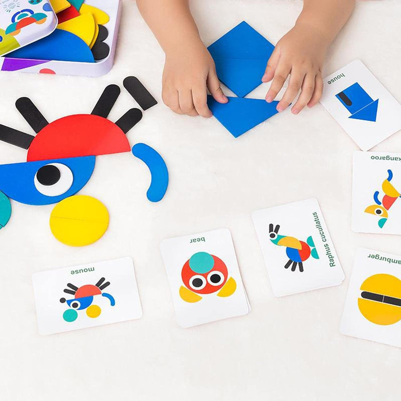 پازل آموزشی مدل SHAPES PUZZLE مجموعه 2 عددی