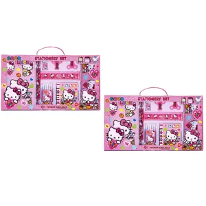 ست 14 تکه لوازم التحریر مدلHello Kitty  بسته 2 عددی