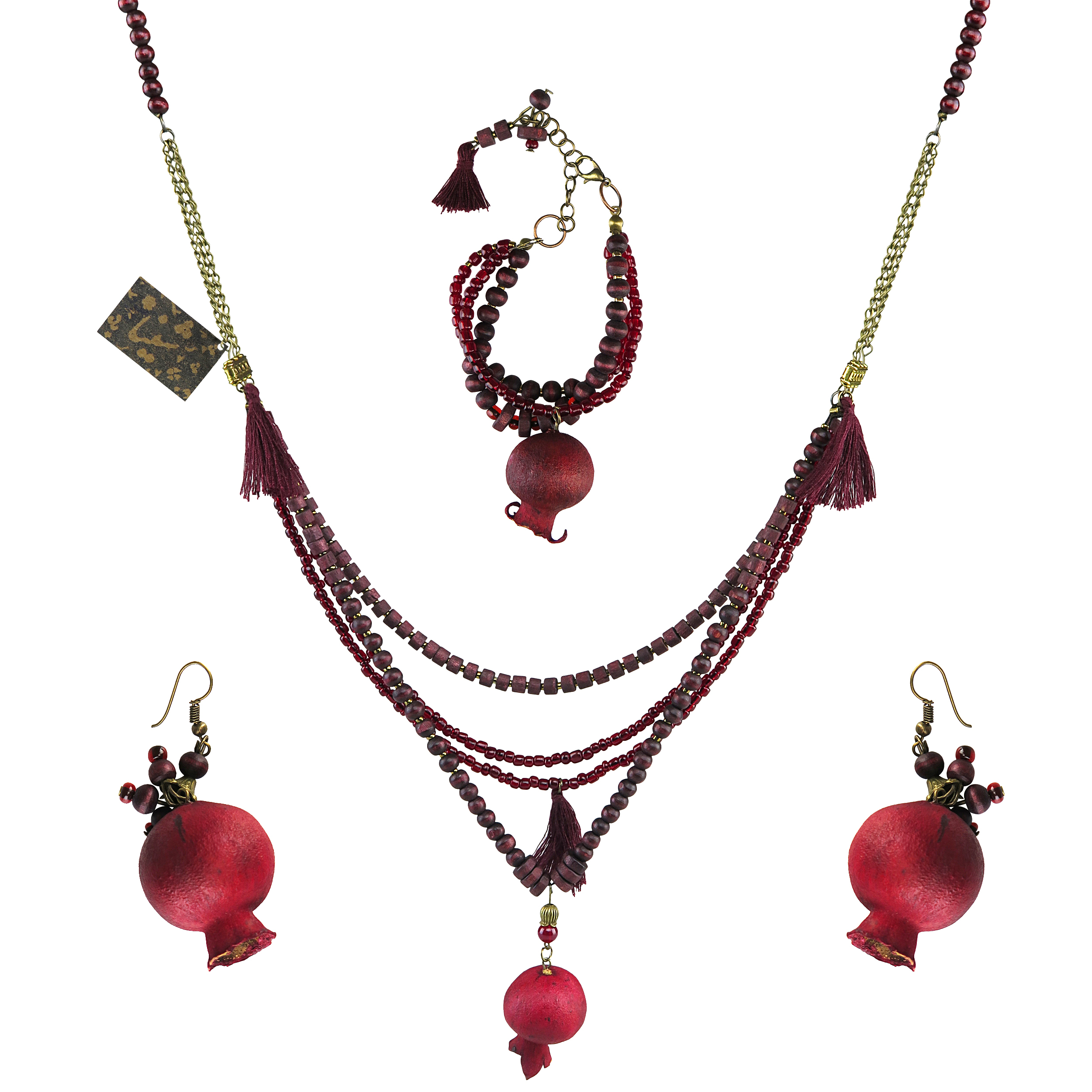 نیم ست زنانه طرح انار کد T10