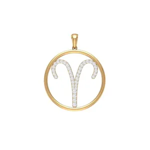 آویز گردنبند طلا 18 عیار زنانه قیراط طرح دایره کد GH1923