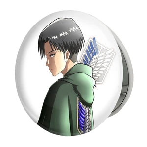 آینه جیبی خندالو طرح لیوای انیمه اتک آن تایتان Attack on Titan مدل تاشو کد 18547