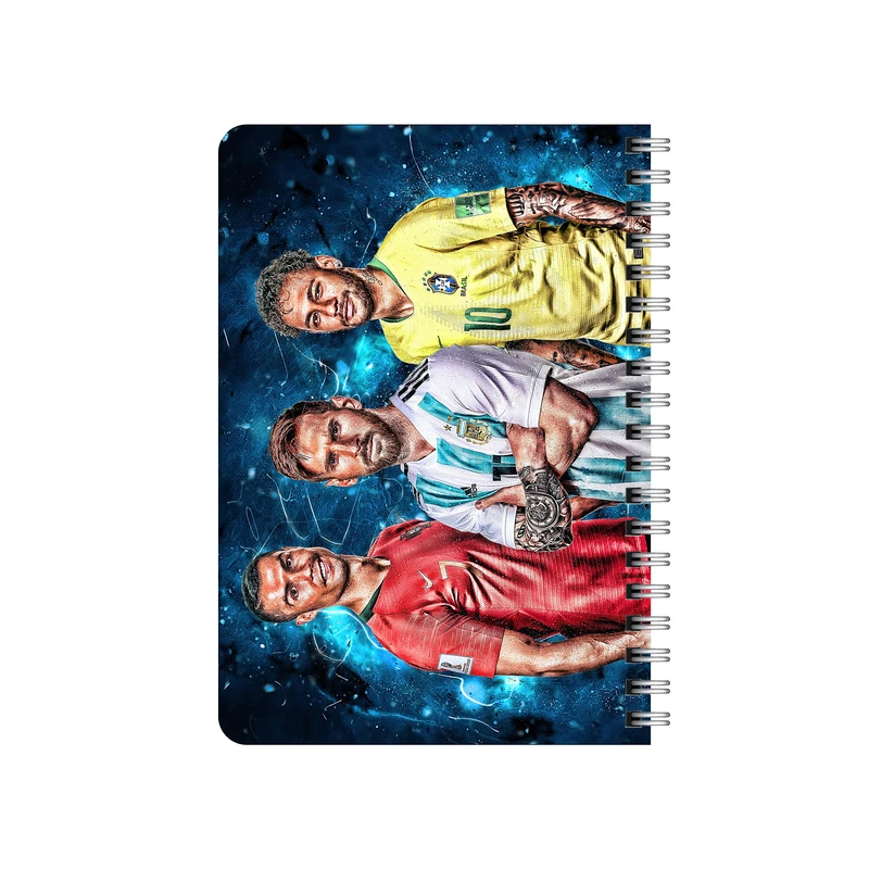 دفترچه یادداشت بامبیلیپ مدل چوبی طرح نیمار و مسی و رونالدو کد 2515240