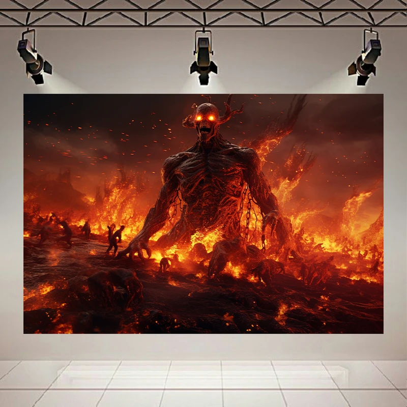 پوستر طرح مخمل کابوس مدل جهنمی کد AR305105