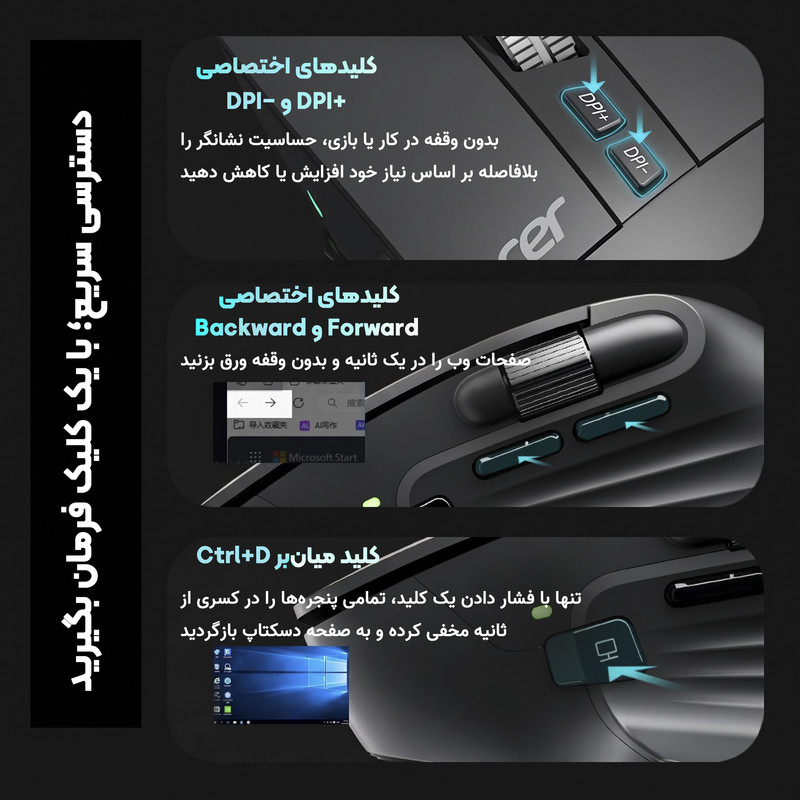 ماوس بی سیم ایسر مدل OMR612