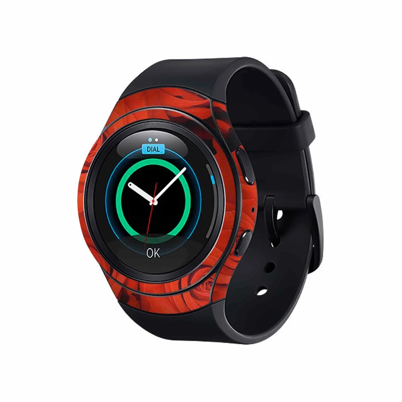 برچسب ماهوت طرح Red_Flower مناسب برای ساعت هوشمند سامسونگ Galaxy Gear S2