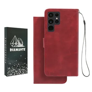 کیف کلاسوری دیامانته مدل Mortand Bk مناسب برای گوشی موبایل سامسونگ Galaxy S24 Ultra به همراه بندآویز