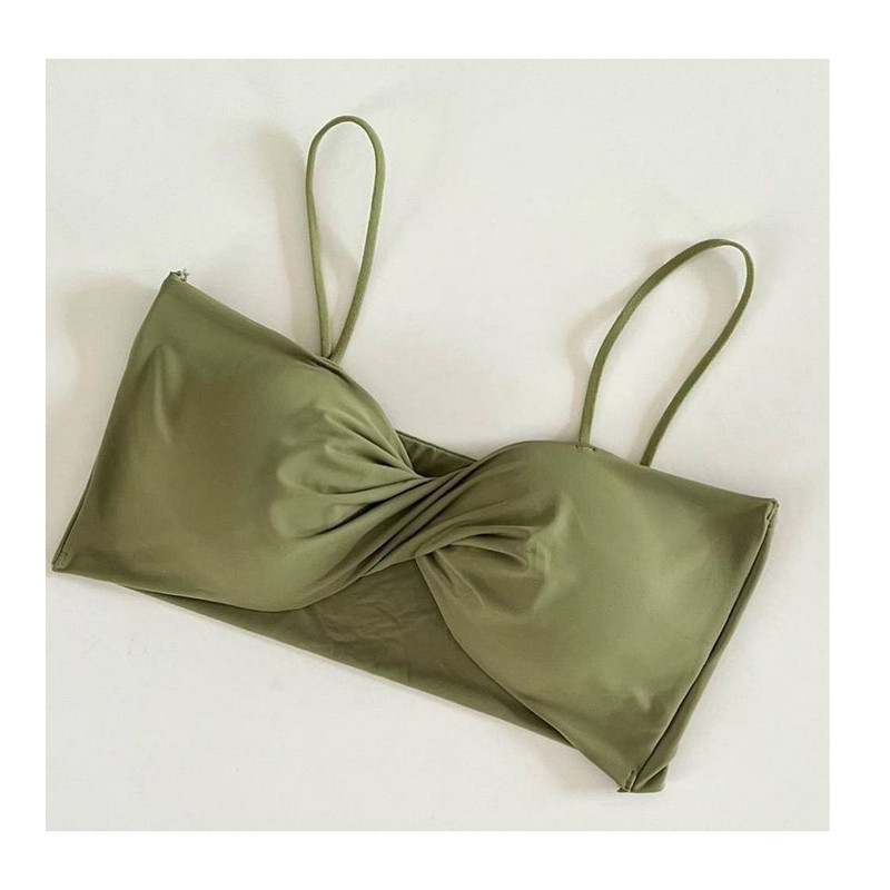 نیم تنه زنانه مدل پاپیون کد 1833 رنگ سبز