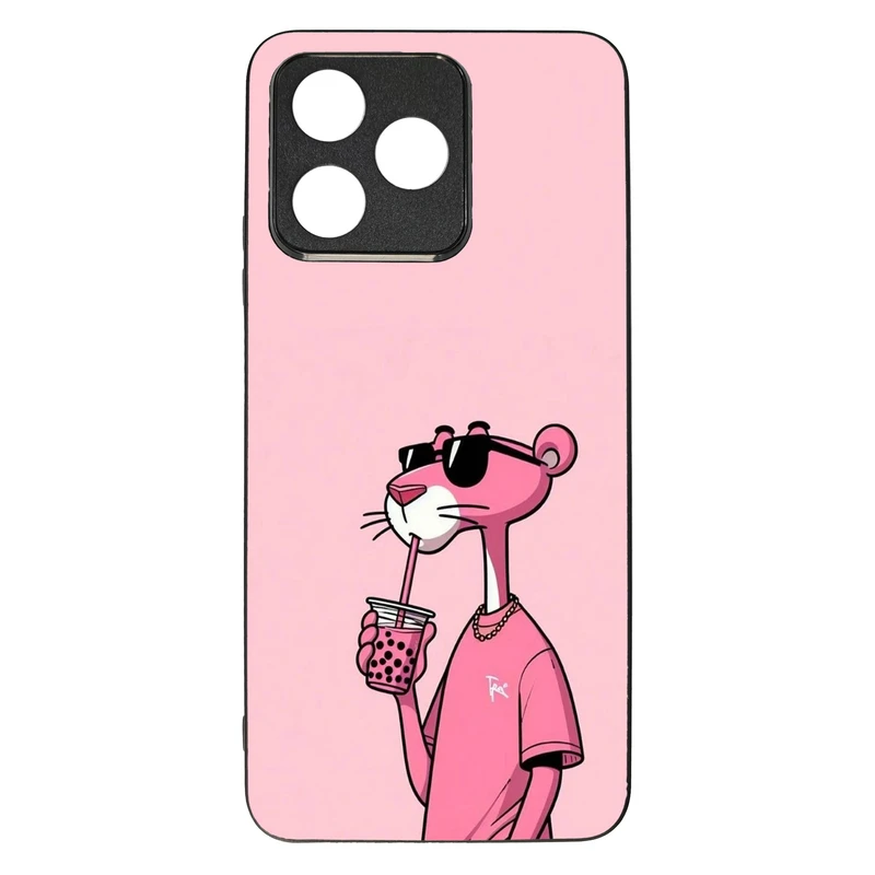 کاور قاب گارد گوشی طرح پلنگ صورتی کد TPU-213 مناسب برای گوشی موبایل ریلمی C53