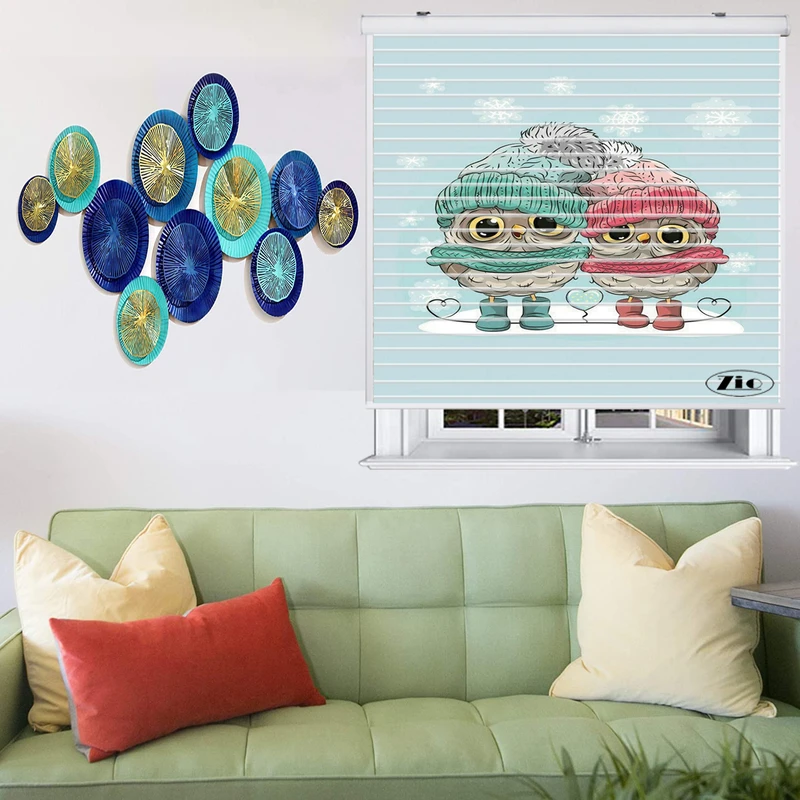 پرده زبرا زیو مدل سیلوئت کد K3008 سایز 150x150 سانتی متر