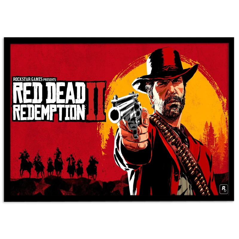 تابلو نوری بکلیت طرح بازی گیم نت Red Dead Redemption مدل چراغدار B-s1434