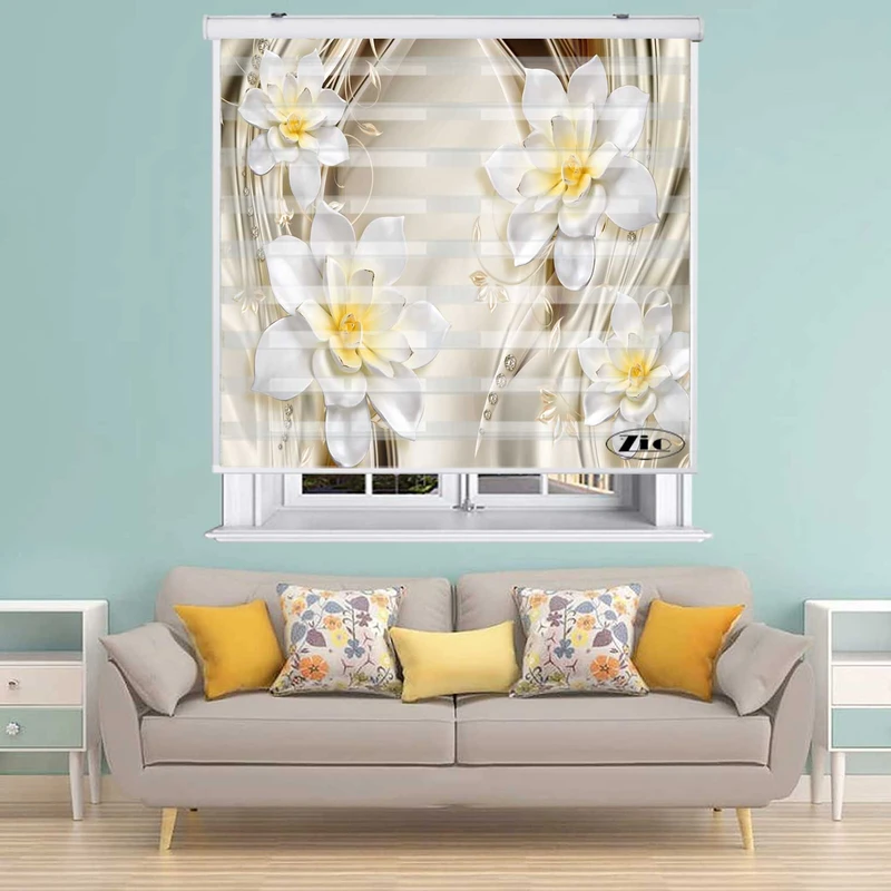 پرده زبرا زیو کد 3D1515 سایز 150X150 سانتی متر.