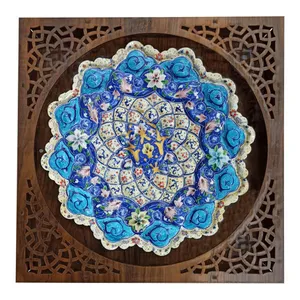 بشقاب میناکاری مدل گل کد 12100