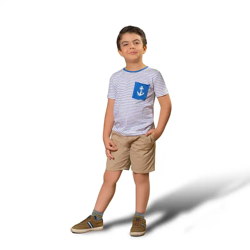 تی شرت آستین کوتاه بچگانه ساروک مدل Malavani کد 03