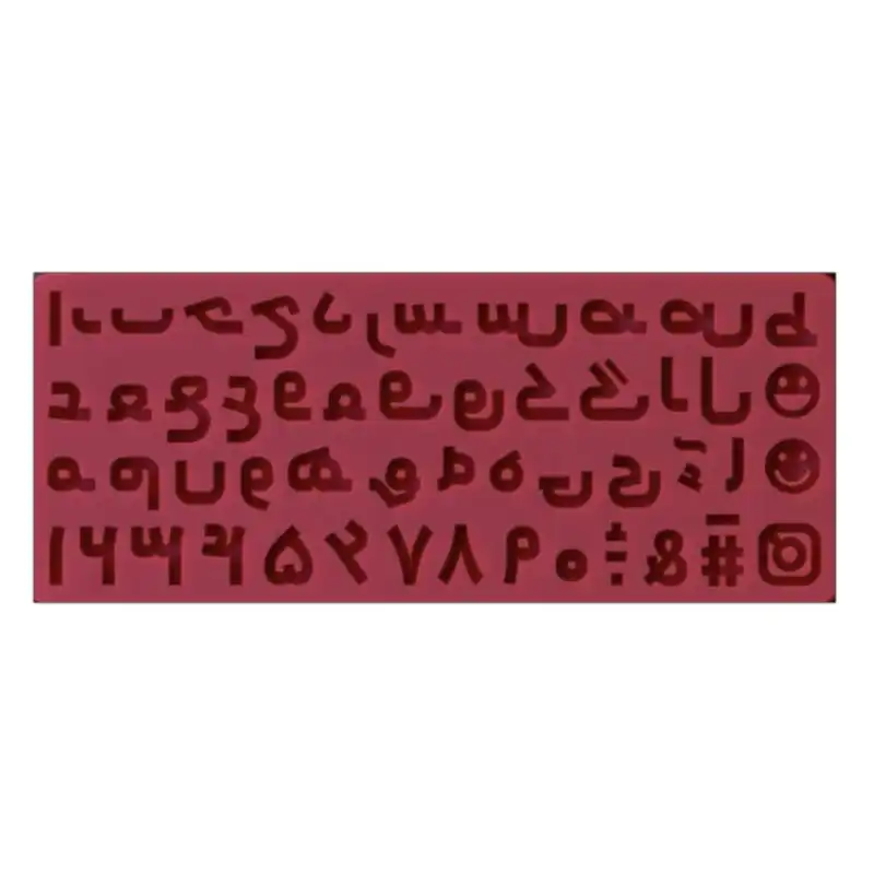 قالب شکلات مدل مالد فوندانت طرح مولد حروف فارسی و ایموجی کد M2