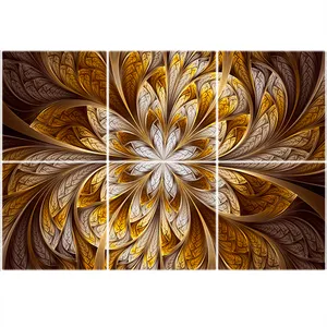 تایل سقفی طرح گل 3بعدی کد ST 6141-6 سایز 60x60 سانتی متر مجموعه 6 عددی