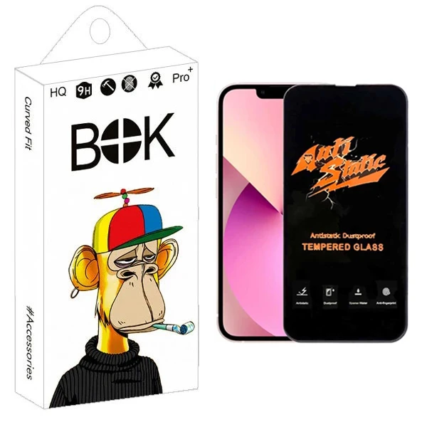 محافظ صفحه نمایش بوک مدل Carbon Antistatic مناسب برای گوشی موبایل اپل iPhone 13 / 13 Pro