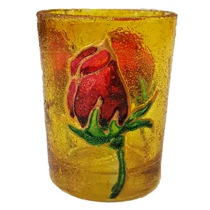 جاشمعی شیشه ای مدل نسترن کد 01