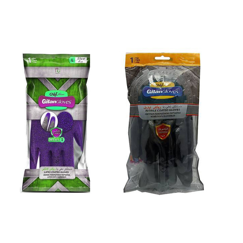 دستکش ایمنی دستکش گیلان مدل UP88  مجموعه 2 عددی
