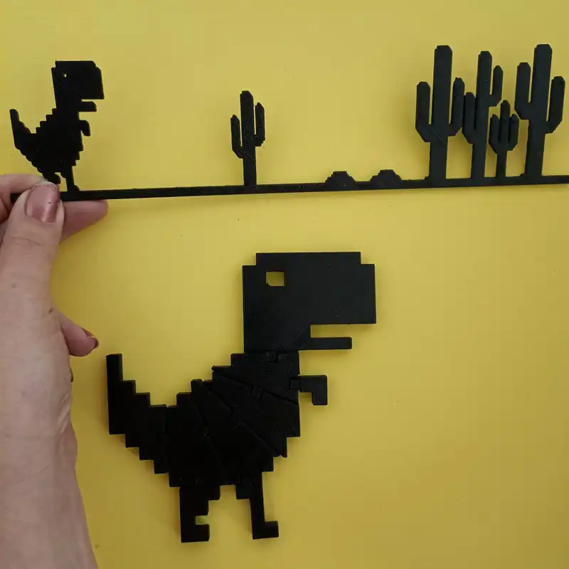 دیوارکوب مدل دایناسور گوگل کروم افلاین کد TRex به همراه فیجت