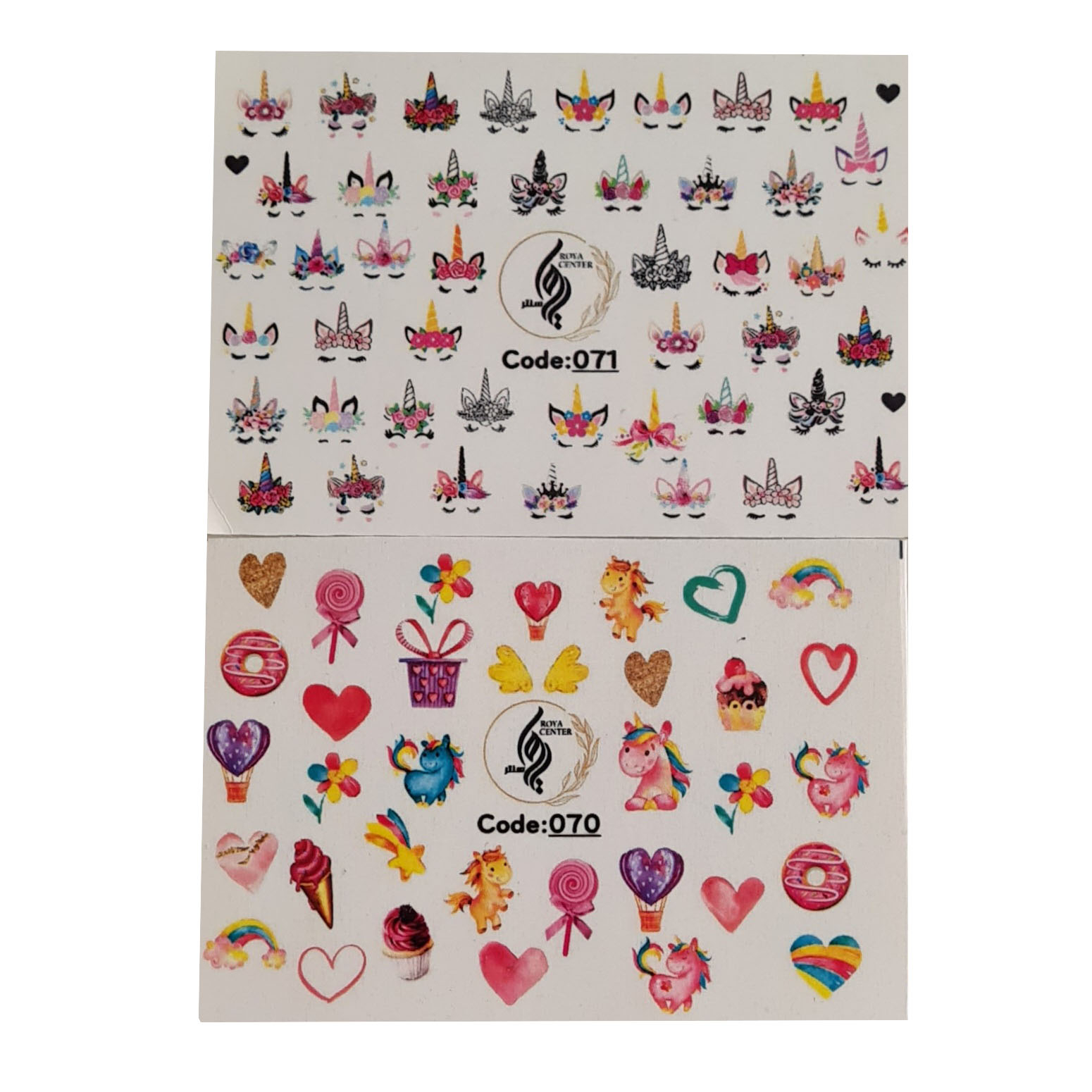 برچسب لنز ناخن رویاسنتر مدل 7170مجموعه 2 عددی