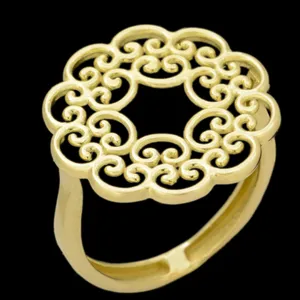 انگشتر طلا 18 عیار زنانه طلای مستجابی مدل 670153