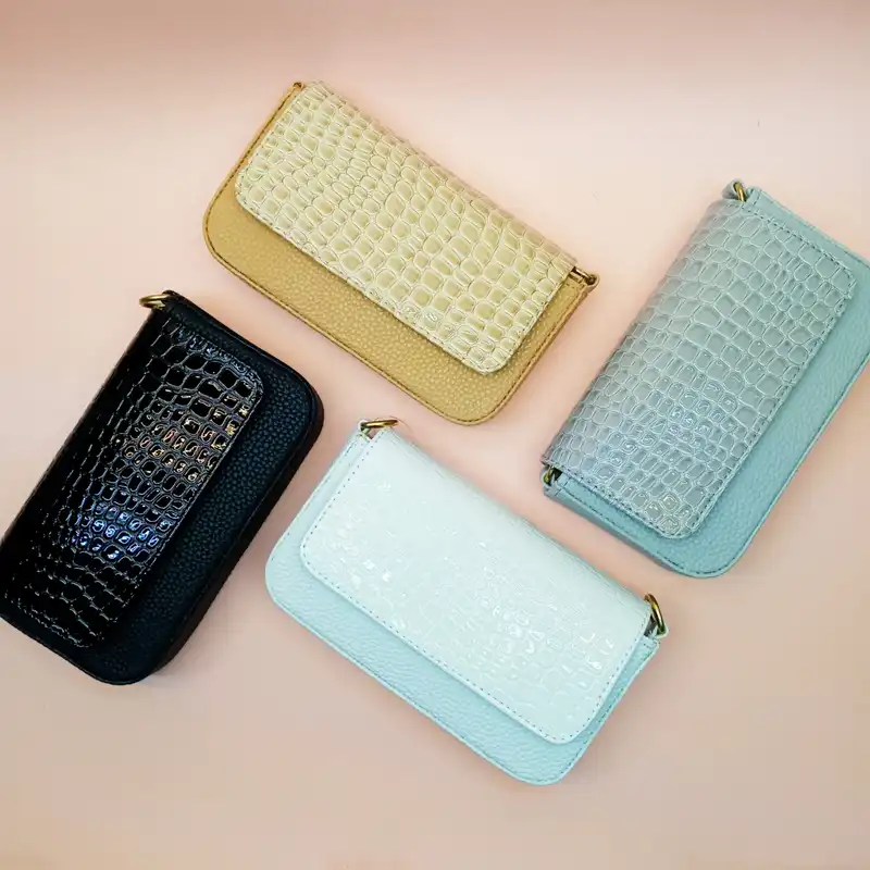 کیف دوشی زنانه مدل ورنی پوست ماری - 98