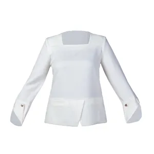 بلوز آستین بلند زنانه برنس مدل ریهام رنگ سفید