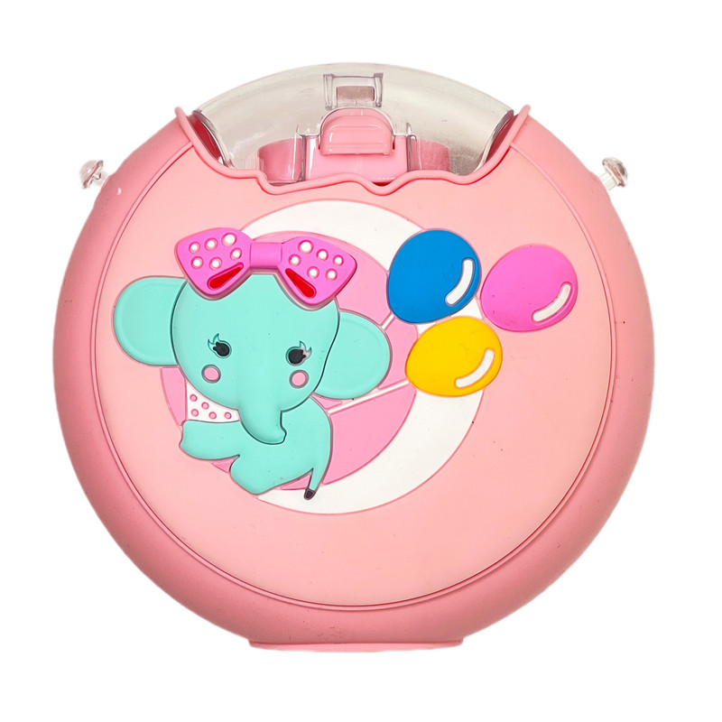 قمقمه کودک مدل نی دار طرح فیل و بادکنک گنجایش 330 میلی لیتر