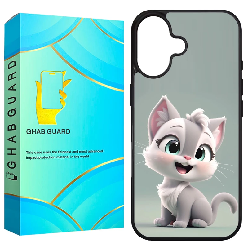 کاور قاب گارد طرح گربه مدل G16PL مناسب برای گوشی موبایل اپل iPhone 16 Plus