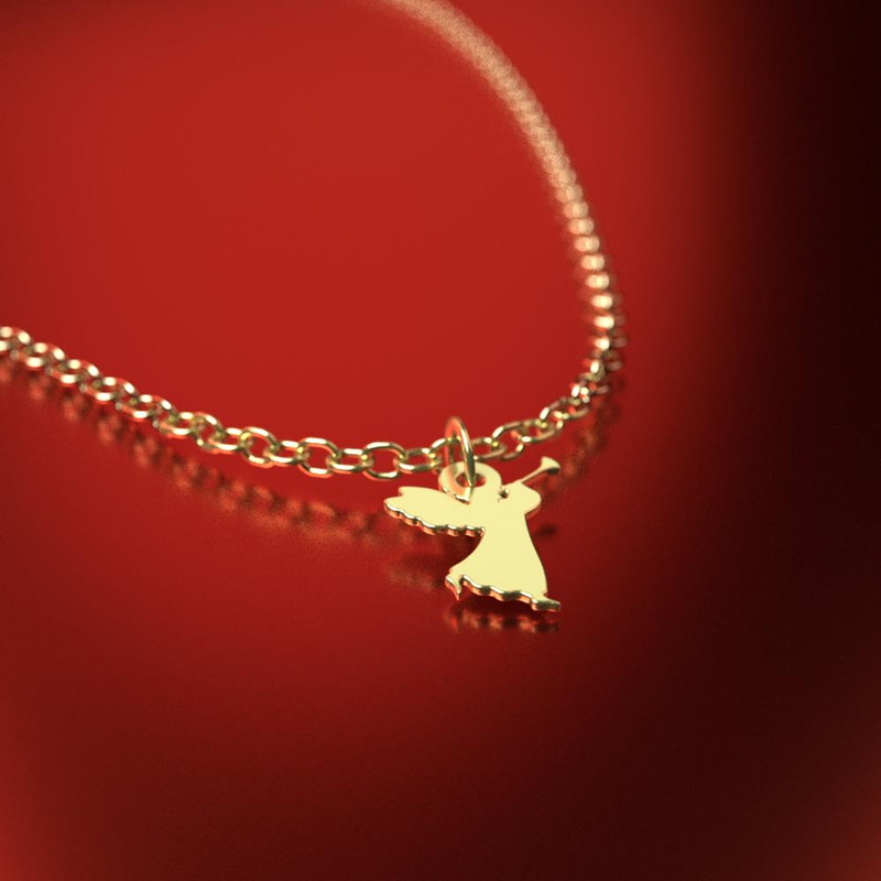 آویز ساعت طلا 18 عیار زنانه مدوپد مدل فرشته کد CA10288