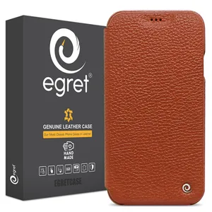 Egret Floater Genuine Leather Stand Folder Bag For Apple iPhone 11