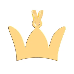 آویز گردنبند طلا 18 عیار زنانه فرشته مدل تاج   WNL-000652