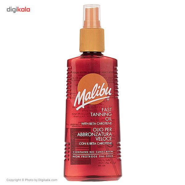 روغن برنز کننده مالیبو مدل Beta Carotrne حجم 200 میلی لیتر