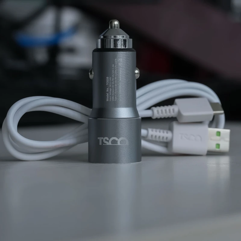 عکس شماره 7 : شارژر فندکی 20 وات دو پورت تسکو مدل tcg 39