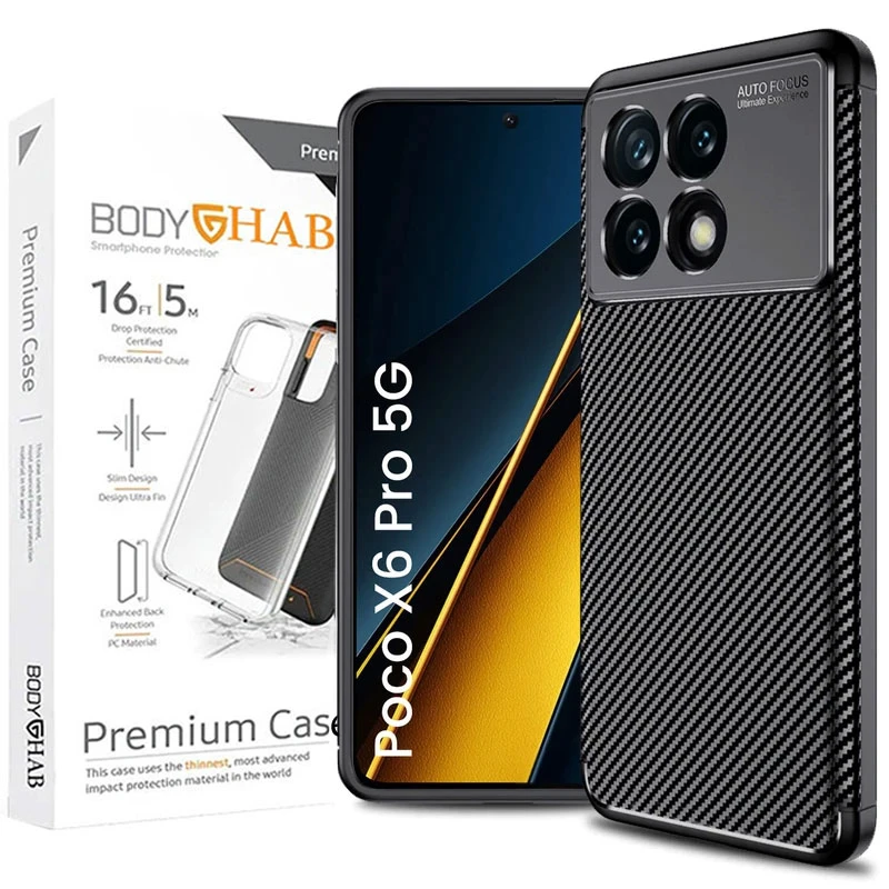 کاور بادی قاب مدل Carbon Fiber_X6pro مناسب برای گوشی موبایل شیائومی Poco X6 Pro 5G / X6 Pro