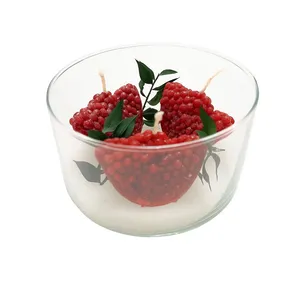 شمع دست‌ساز بدون‌بو مدل انار یلدا زمان اتمام 2 ساعت